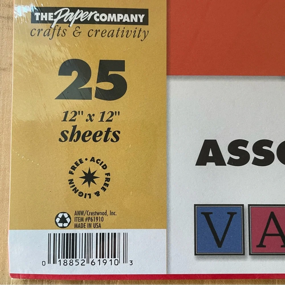 $10 SALE The Paper Company Assorted Cardstock Value Pack NWT Scrapbooking Crafts